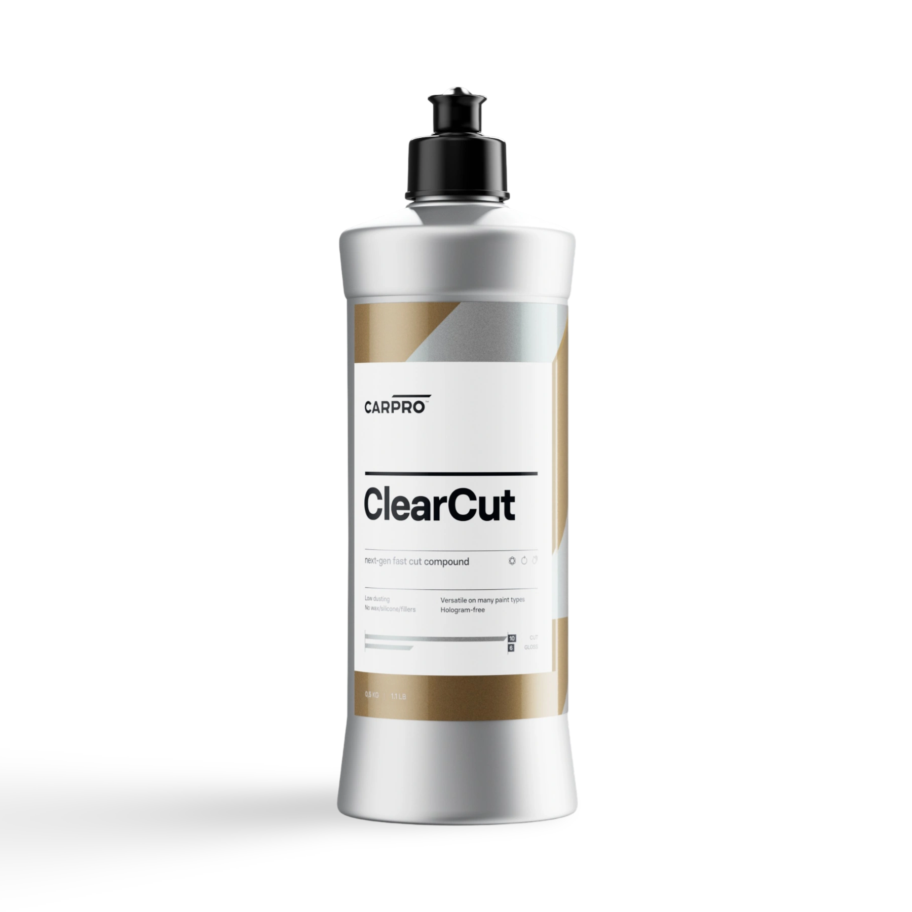 CARPRO ClearCut Compound – essentieel in car detailing producten voor auto dieptereiniging, auto polieren, auto polijsten en krassen verwijderen auto. Ideaal als coating auto, glascoating auto, en keramische coating auto.
