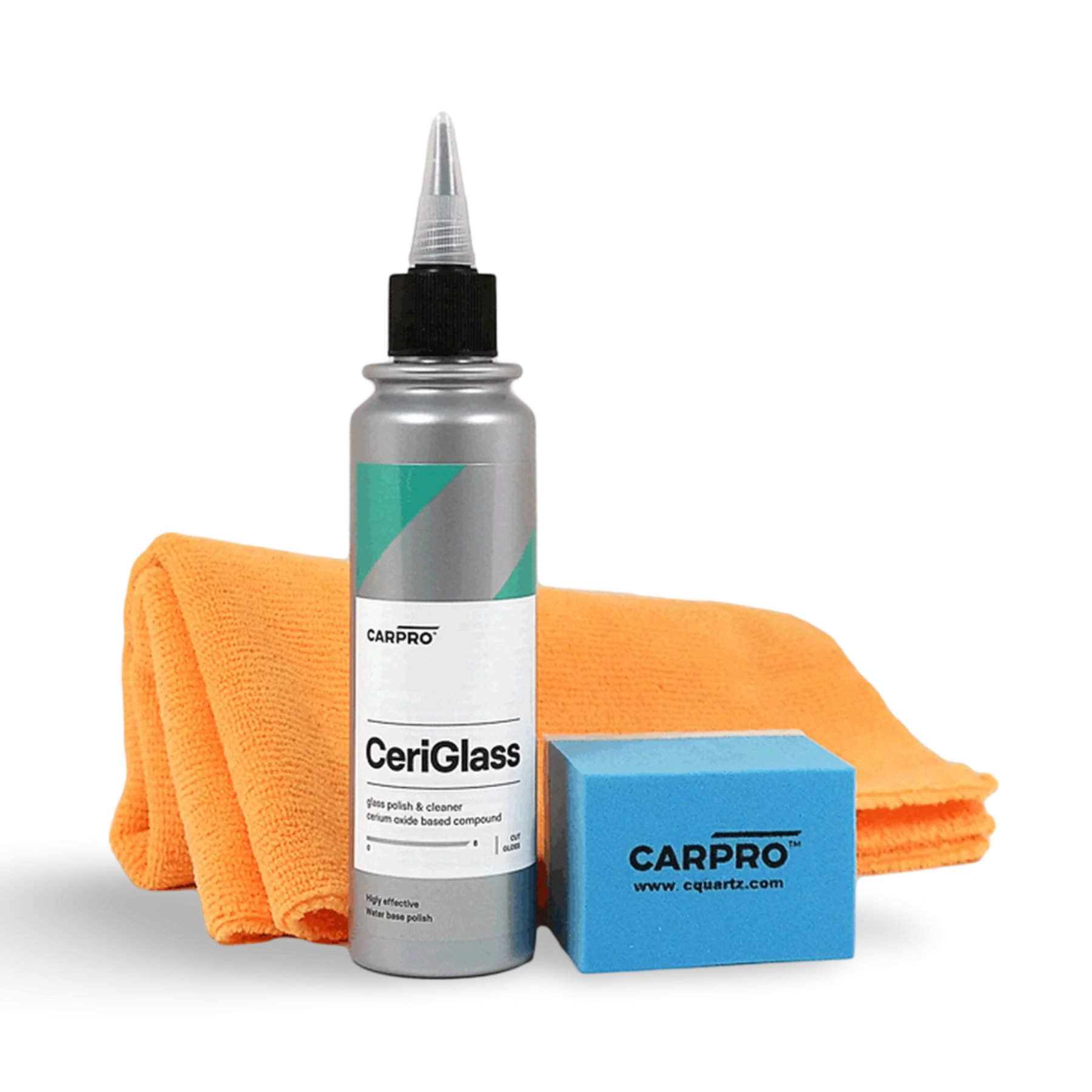 CARPRO CeriGlass Kit - essentieel in car detailing producten voor auto dieptereiniging, auto wassen producten, en krassen verwijderen auto. Ideaal als coating auto, glascoating auto, polieren, polijsten en keramische coating auto.