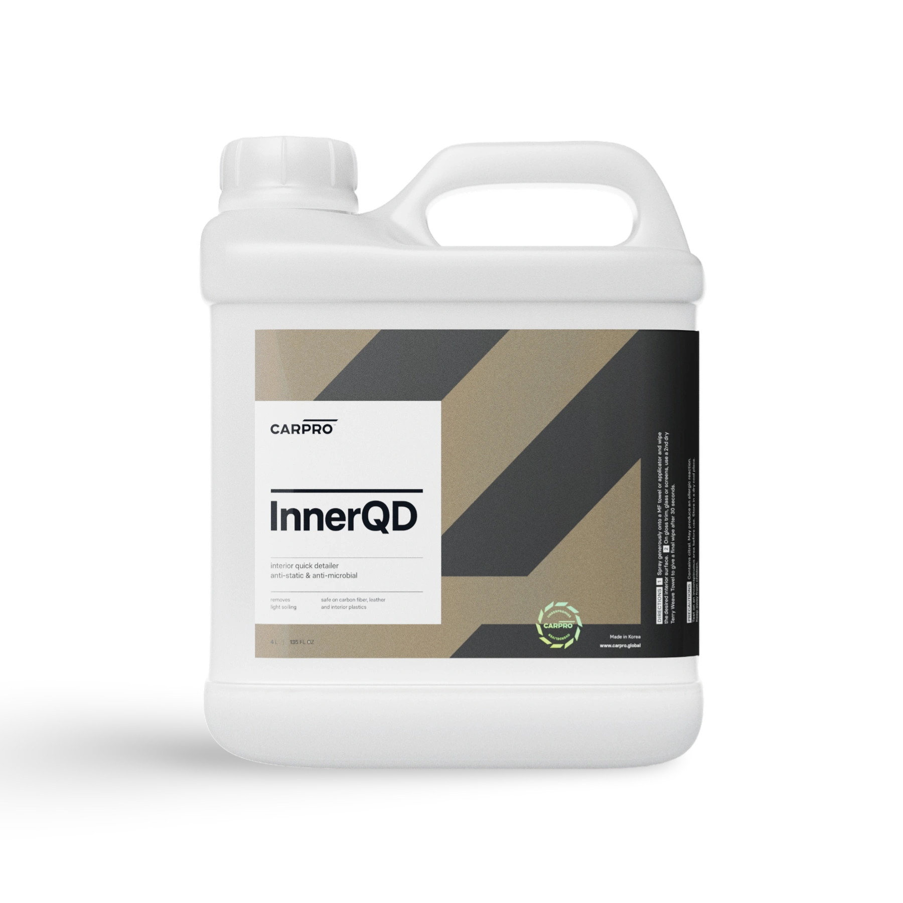 CARPRO InnerQD Interior Quick Detailer Spray fles voor Auto Dieptereiniging, ideaal Car Detailing Producten voor Auto Interieur Reinigen en Tapijt Auto Reinigen, geschikt voor Auto Wassen Producten.