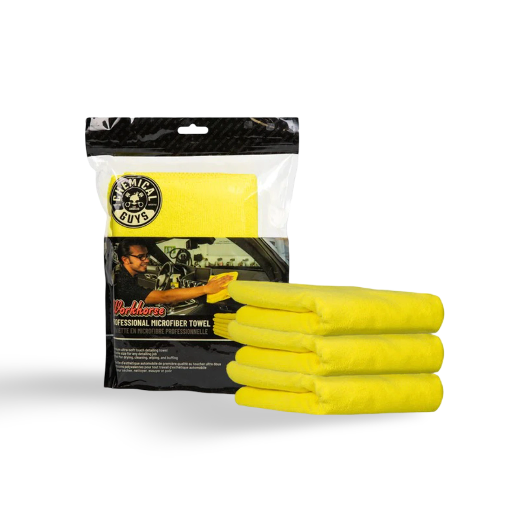 Chemical Guys Workhorse Professional Grade Microfiber Towels 3 pack – essentiële Microvezeldoek Auto, Droogdoeken Voor Auto car detailing producten voor auto dieptereiniging, auto interieur reinigen, tapijt auto reinigen, Krassen Verwijderen Auto, lederen autozetels reinigen, en als onderdeel van auto wassen producten.