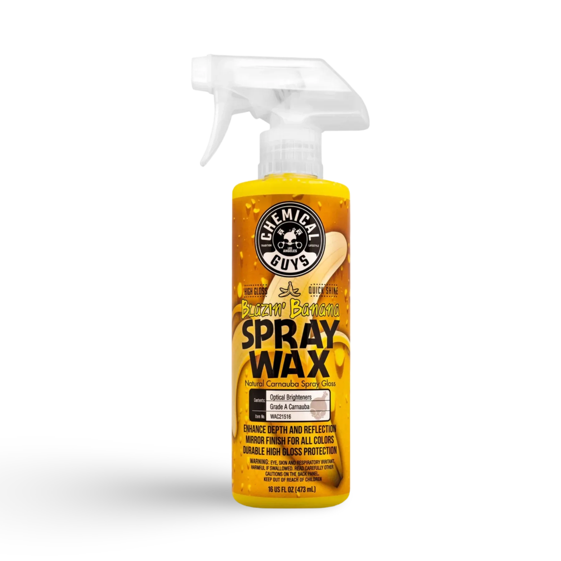 Chemical Guys Blazin Banana Spraywax – essentieel in car detailing producten voor auto dieptereiniging, auto wassen producten, en krassen verwijderen auto. Ideaal als coating auto, glascoating auto, en keramische coating auto. Biedt uitstekende velg bescherming.