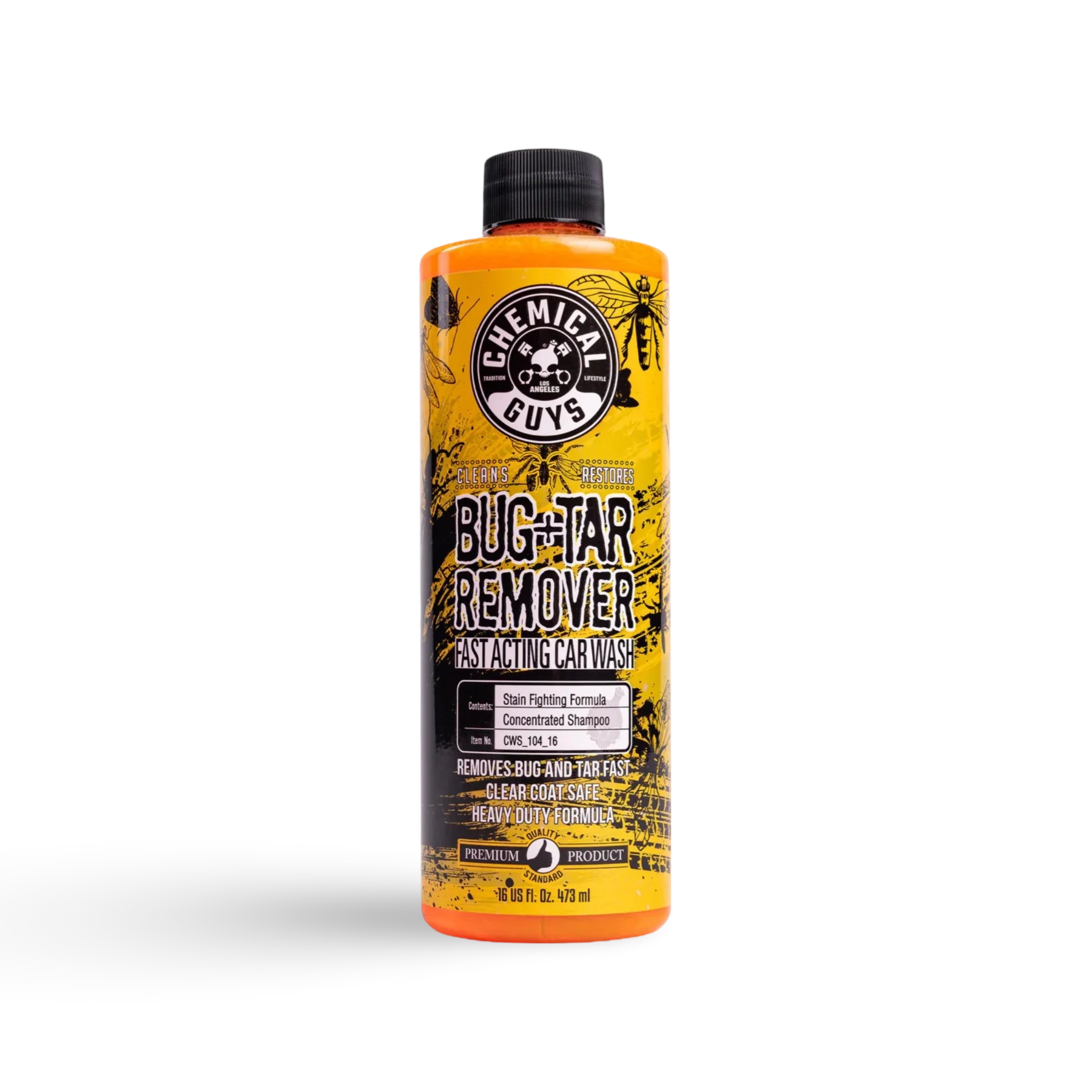 Chemical Guys Bug + Tar Remover – Autoshampoo, Autoshampoo Met Wax, onderdeel van Car Detailing Producten voor Auto Dieptereiniging, insecten verwijderaar, Auto Wassen Producten en past voor foam gun.