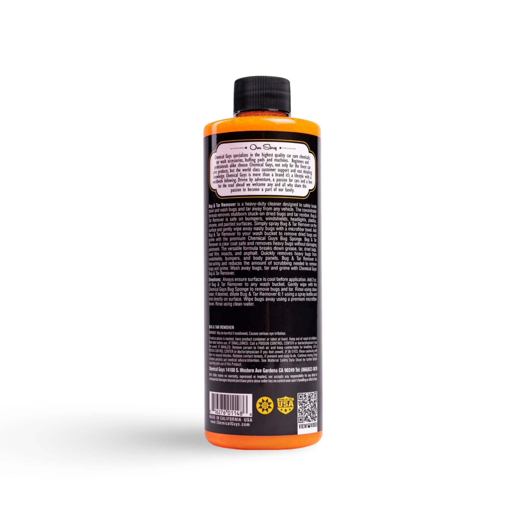 Chemical Guys Bug + Tar Remover – Autoshampoo, Autoshampoo Met Wax, onderdeel van Car Detailing Producten voor Auto Dieptereiniging, insecten verwijderaar, Auto Wassen Producten en past voor foam gun.