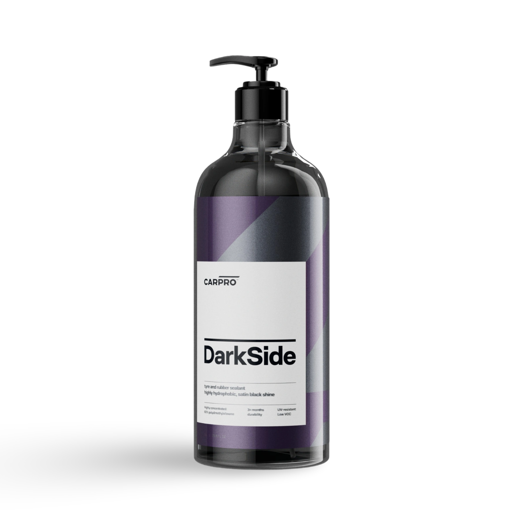 CARPRO DarkSide Tire & Rubber Sealant – essentieel in car detailing producten voor auto dieptereiniging, auto wassen producten, en krassen verwijderen auto. Ideaal als coating auto, glascoating auto, en keramische coating auto. Biedt uitstekende velg bescherming.