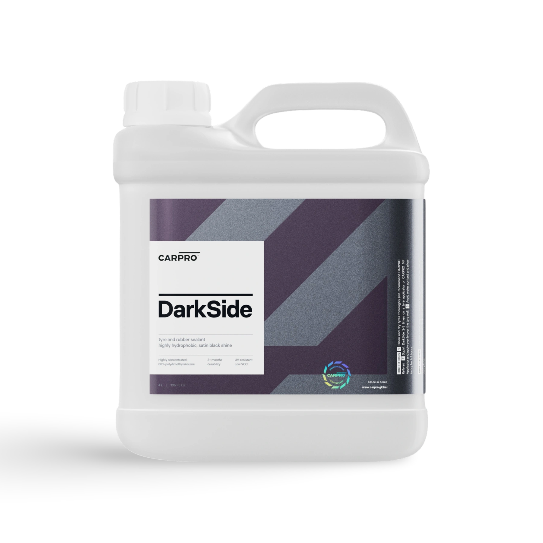 CARPRO DarkSide Tire & Rubber Sealant – essentieel in car detailing producten voor auto dieptereiniging, auto wassen producten, en krassen verwijderen auto. Ideaal als coating auto, glascoating auto, en keramische coating auto. Biedt uitstekende velg bescherming.