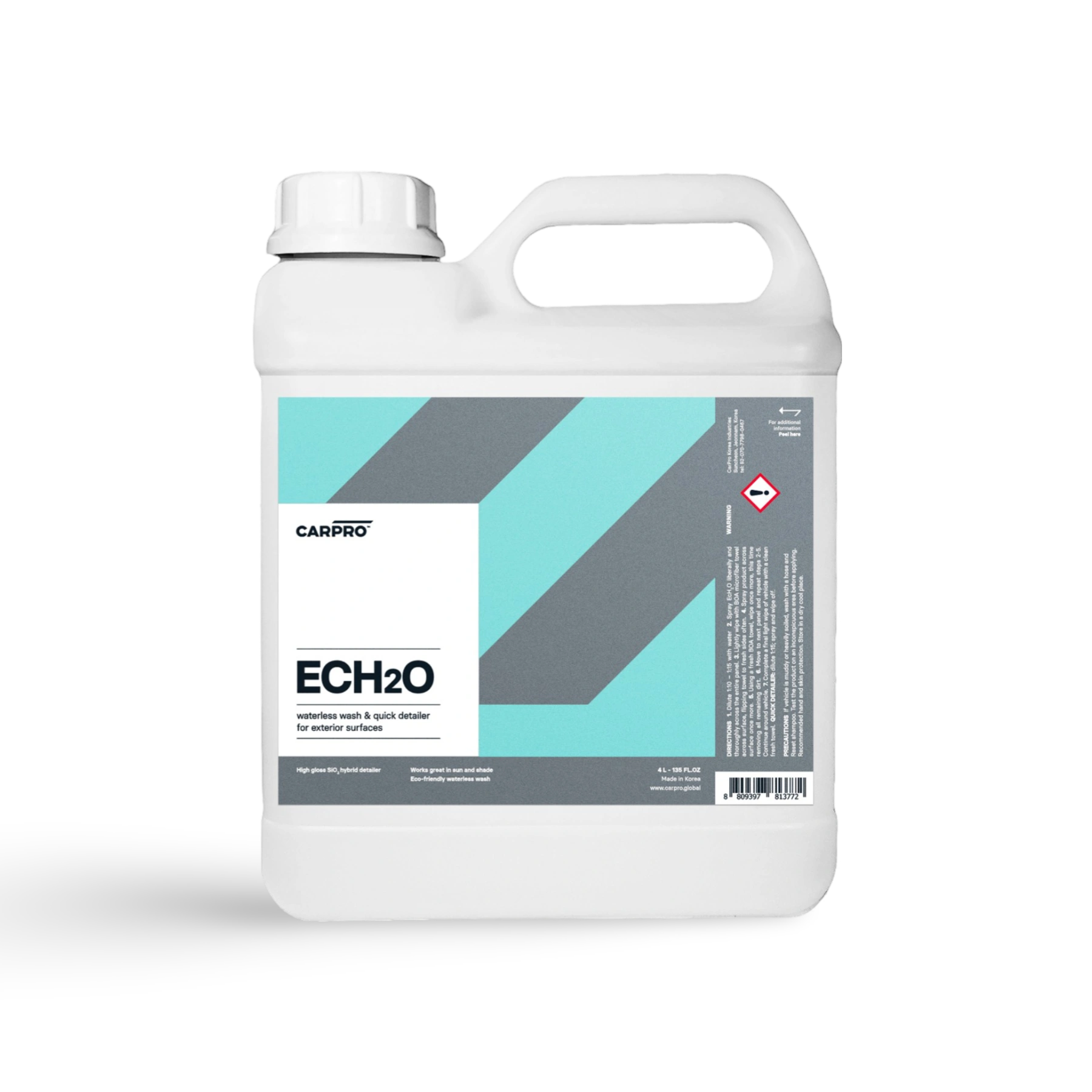 CARPRO ECH2O Waterless Wash – Autoshampoo, Autoshampoo Met Wax, onderdeel van Car Detailing Producten voor Auto Dieptereiniging, insecten verwijderaar, Auto Wassen Producten en past voor foam gun.