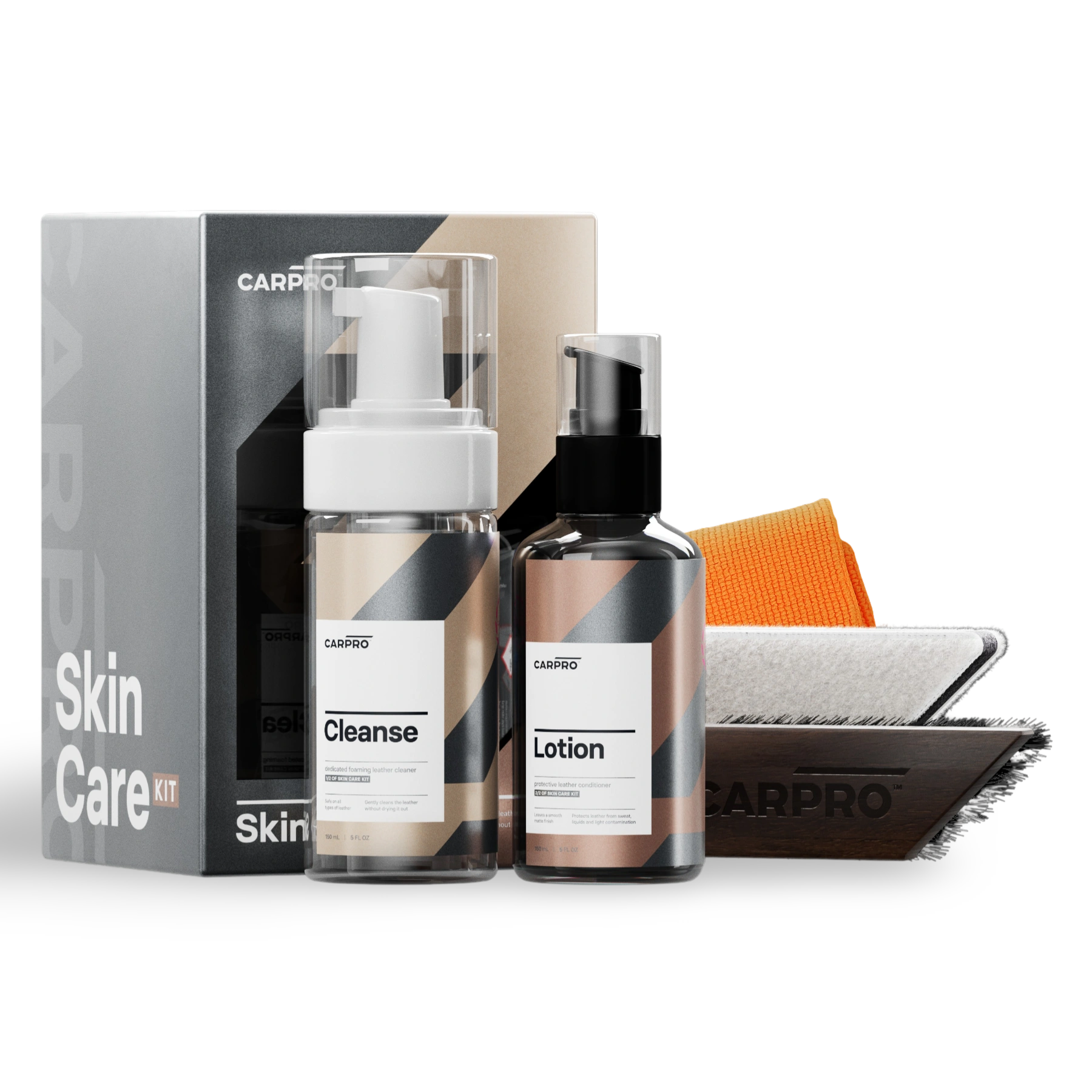 CARPRO Skin Care Kit voor auto dieptereiniging, ideaal voor tapijt auto reinigen en lederen autozetels reinigen, onmisbaar in auto interieur reinigen en auto wassen producten binnen car detailing producten.