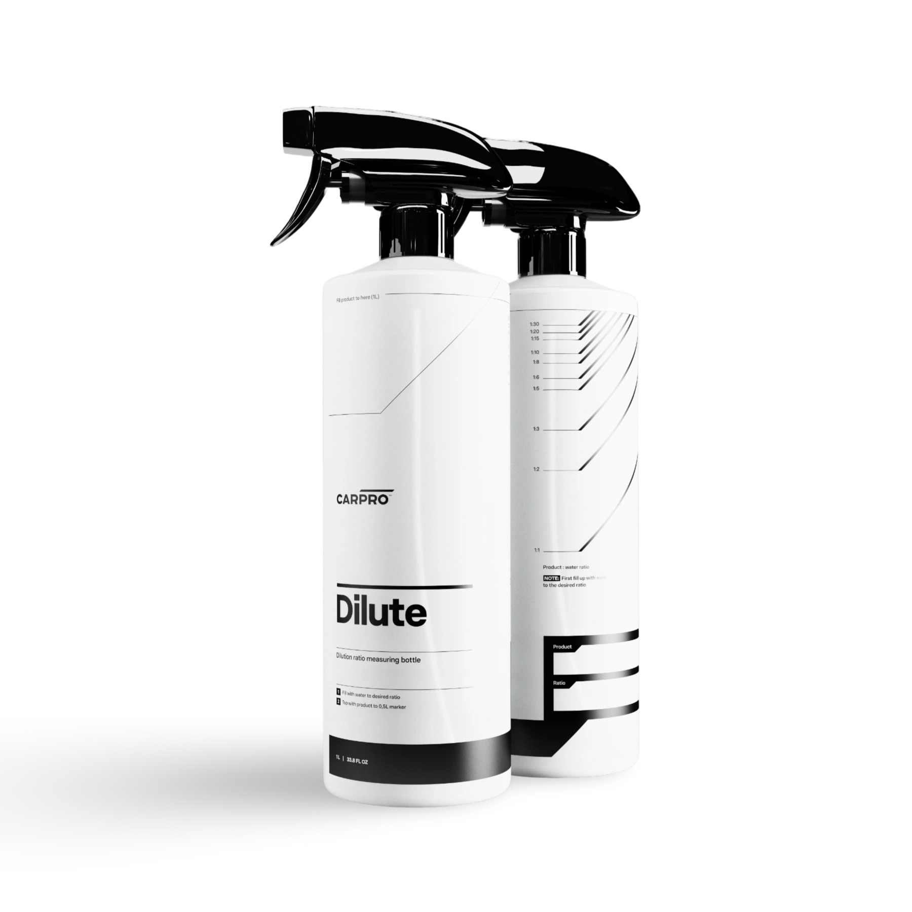 CARPRO Dilute Bottle – essentieel in car detailing producten voor auto dieptereiniging, auto polieren, auto polijsten en krassen verwijderen auto. Ideaal als coating auto, glascoating auto, en keramische coating auto.