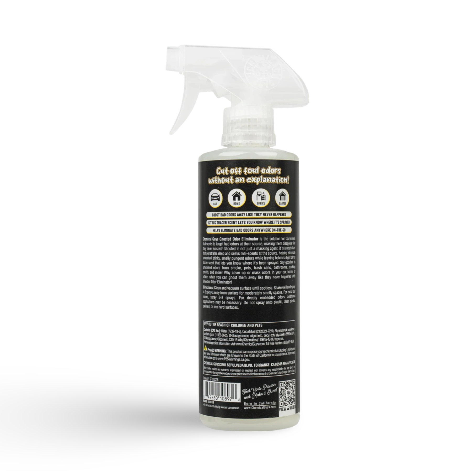 Chemical Guys Ghosted Odor Eliminator luchtverfrisser - Car Detailing Producten voor Auto Dieptereiniging, Auto Wassen Producten en Auto Interieur Reinigen.