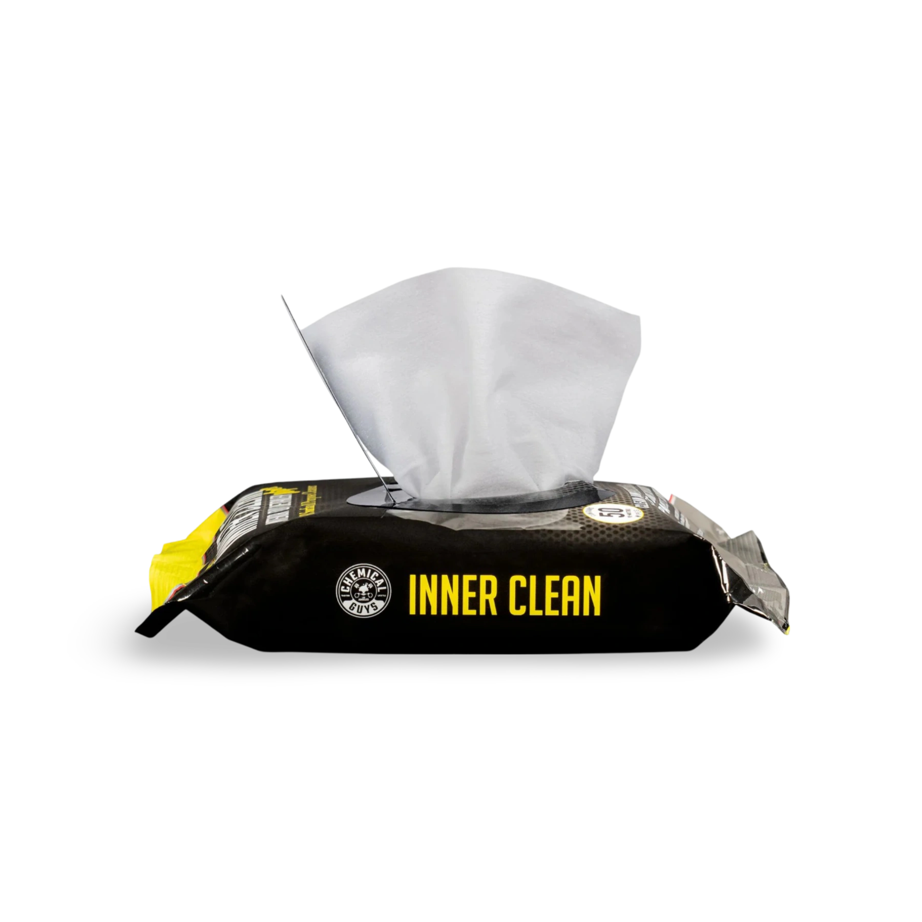 Chemical Guys InnerClean Interior Wipes voor auto interieur reinigen, ideaal voor tapijt auto reinigen en lederen autozetels reinigen, onmisbaar in auto dieptereiniging en auto wassen producten binnen car detailing producten.