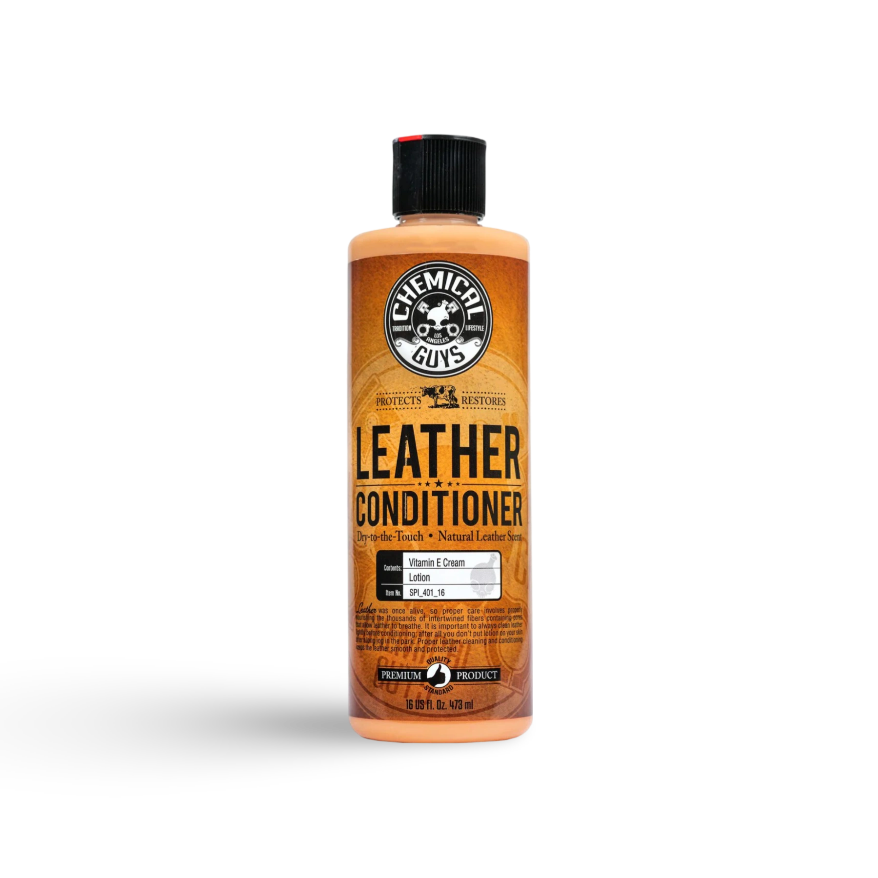 Chemical Guys Leather Conditioner voor auto interieur reinigen, ideaal voor tapijt auto reinigen en lederen autozetels reinigen, onmisbaar in auto dieptereiniging en auto wassen producten binnen car detailing producten.