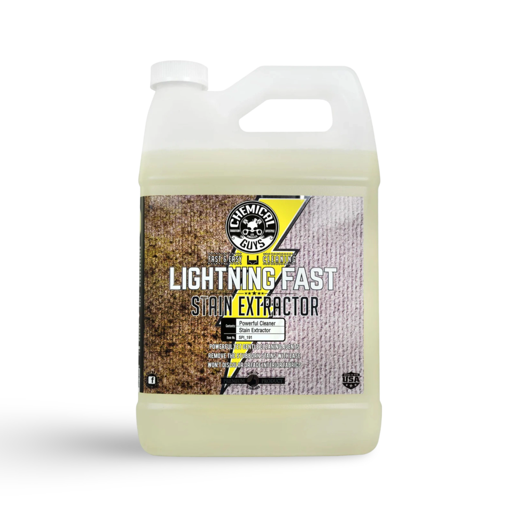 Chemical Guys Lightning Fast Stain Extractor voor auto interieur reinigen, ideaal voor tapijt auto reinigen en lederen autozetels reinigen, onmisbaar in auto dieptereiniging en auto wassen producten binnen car detailing producten.