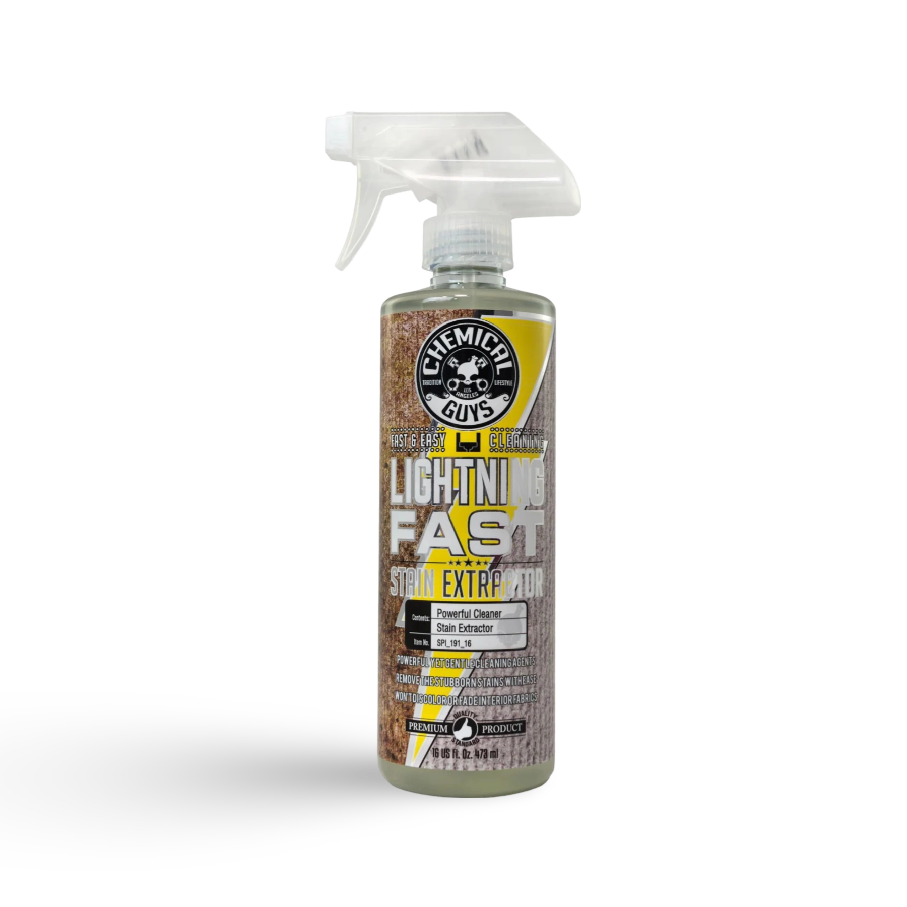 Chemical Guys Lightning Fast Stain Extractor voor auto interieur reinigen, ideaal voor tapijt auto reinigen en lederen autozetels reinigen, onmisbaar in auto dieptereiniging en auto wassen producten binnen car detailing producten.