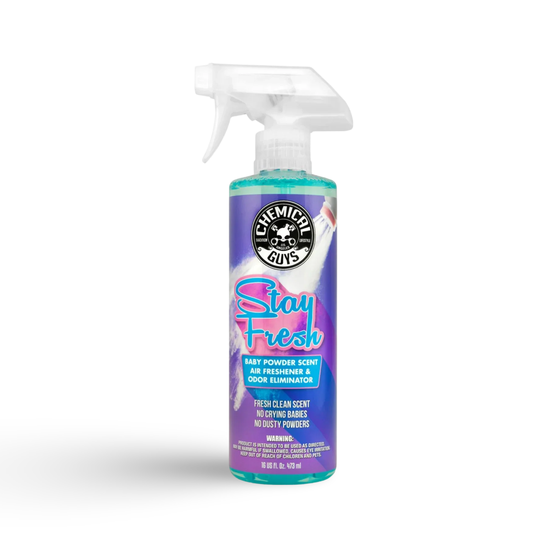 Chemical Guys Stay Fresh Baby Powder Scent luchtverfrisser - Car Detailing Producten voor Auto Dieptereiniging, Auto Wassen Producten en Auto Interieur Reinigen.