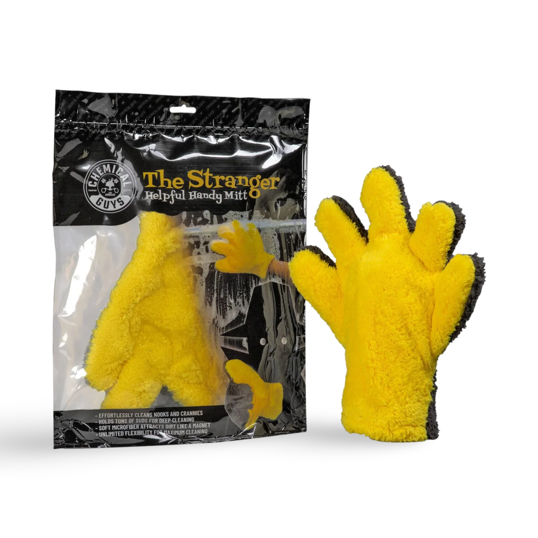 Chemical Guys The Stranger Wash Mitt voor auto interieur reinigen, ideaal voor tapijt auto reinigen en lederen autozetels reinigen, onmisbaar in auto dieptereiniging en auto wassen producten binnen car detailing producten.